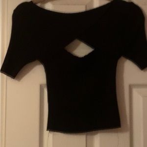 Black cutout top